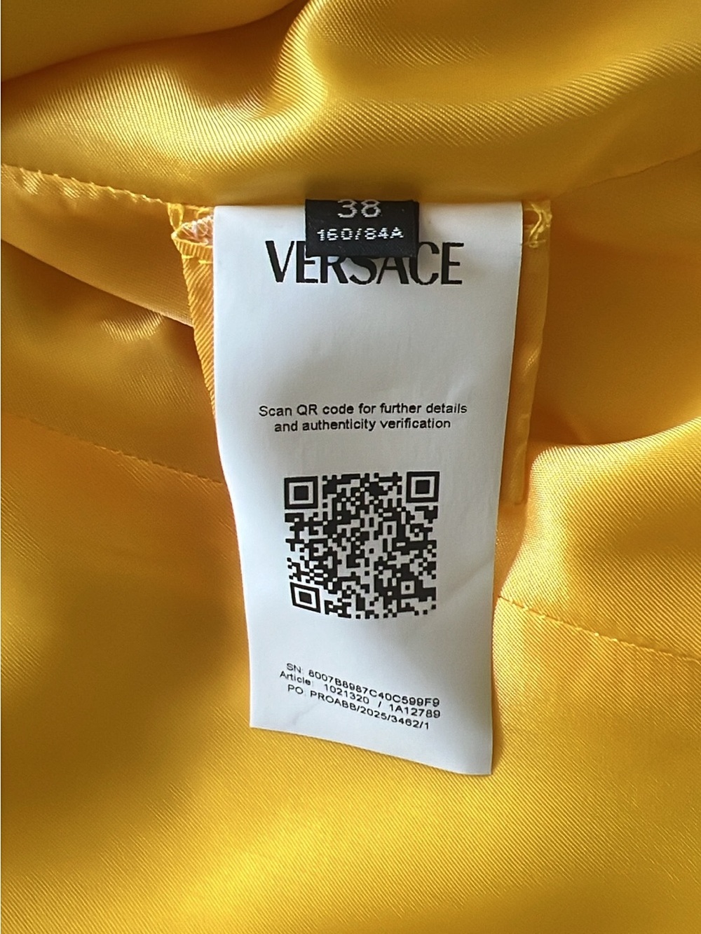 Versace women’s informal jacket responsible lightweight daffodil - Picture 7 of 8